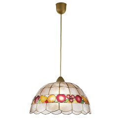 Lustre rond verre nacre Lustre rond verre nacre