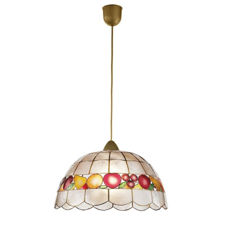 Lustre rond verre nacre