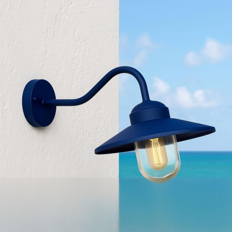 applique bord de mer col de cygne bleu applique bord de mer col de cygne bleu