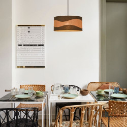 suspension cylindre marron