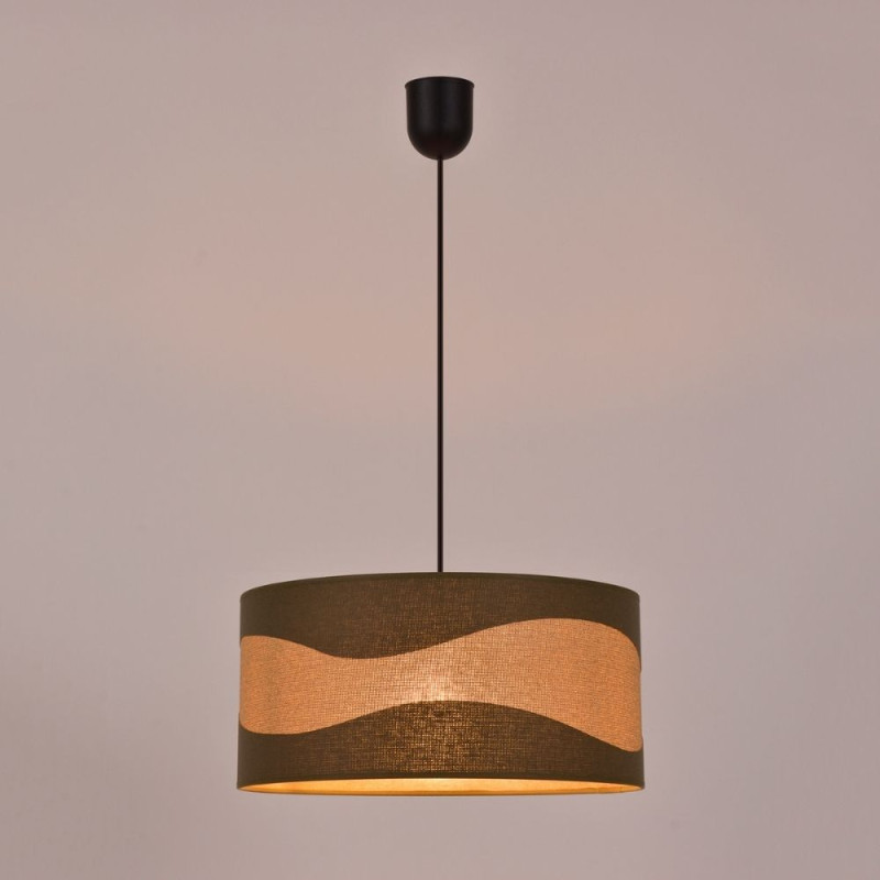 suspension abat-jour marron