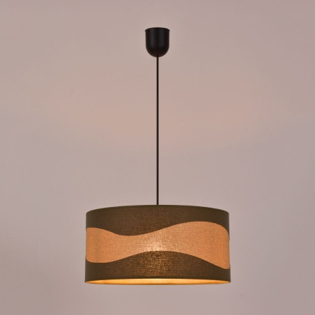 suspension abat-jour marron