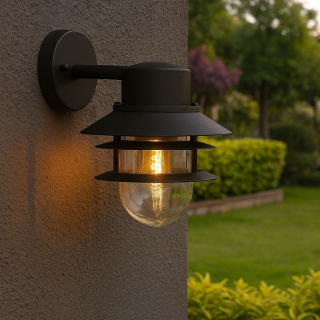 Applique murale extérieure noire