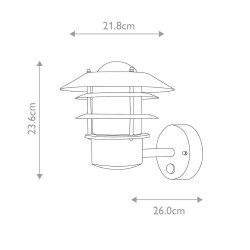 Dimensions applique détecteur