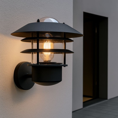 Applique murale lanterne extérieure noir