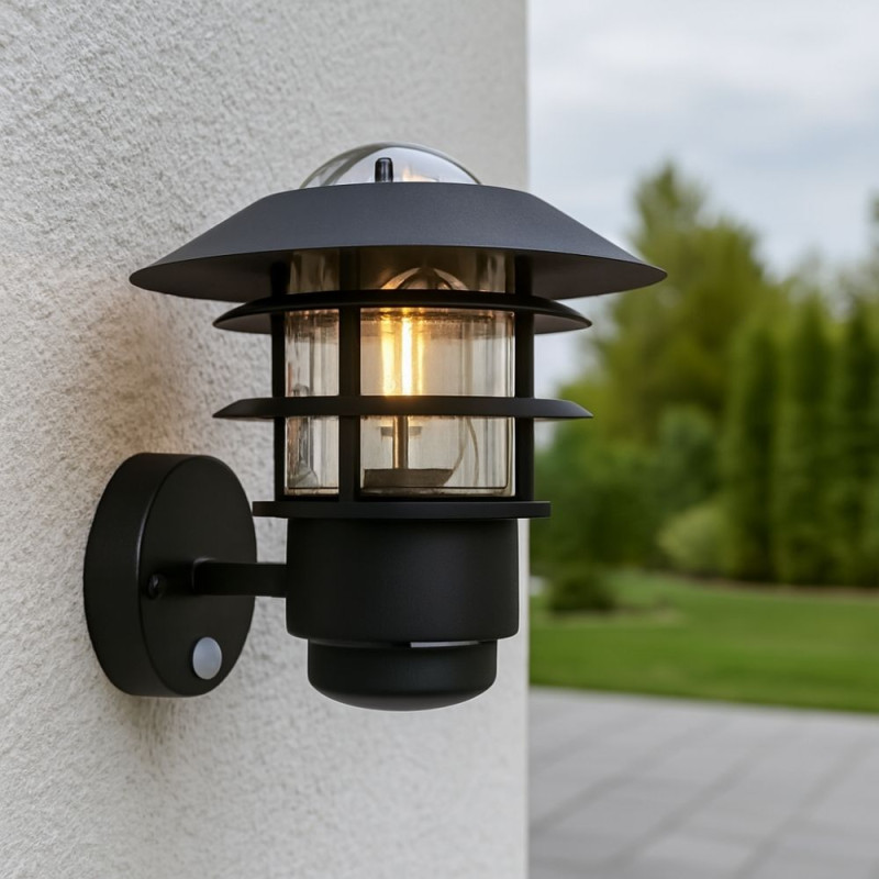 Applique murale lanterne avec détecteur