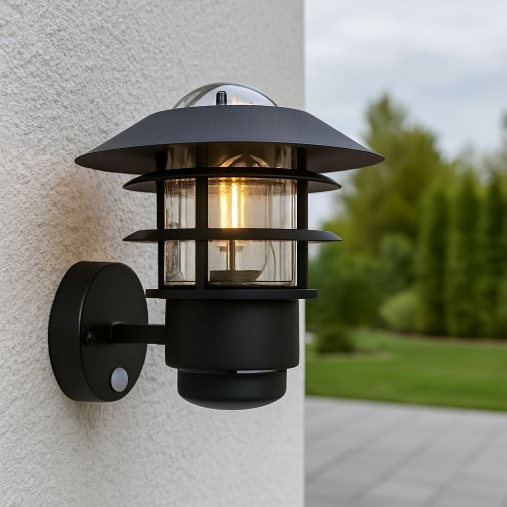 Applique murale lanterne avec détecteur