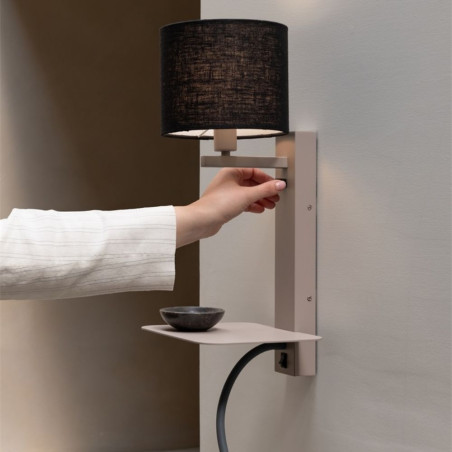 Applique abat-jour liseuse