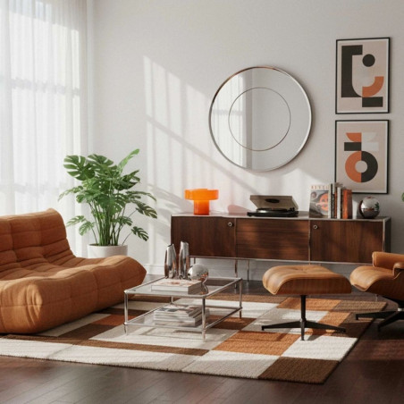 Lampe de table vintage orange