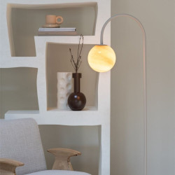 Luminaire boule marbre