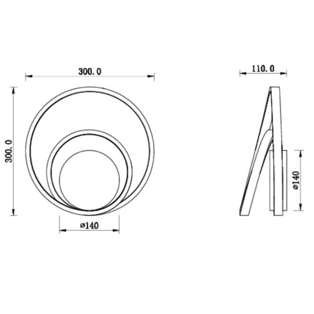 Dimensions applique spirales or