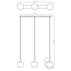dimensions suspension boules blanches