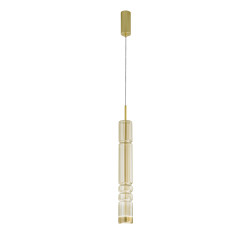 Suspension vintage tube en verre