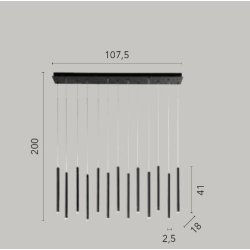 Suspension noire tube dimensions