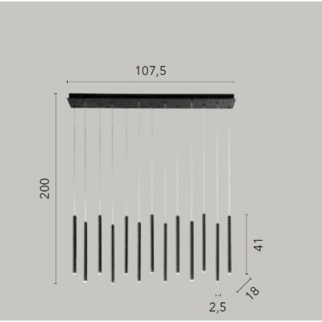 Suspension noire tube dimensions