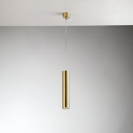 Suspension tube en métal doré