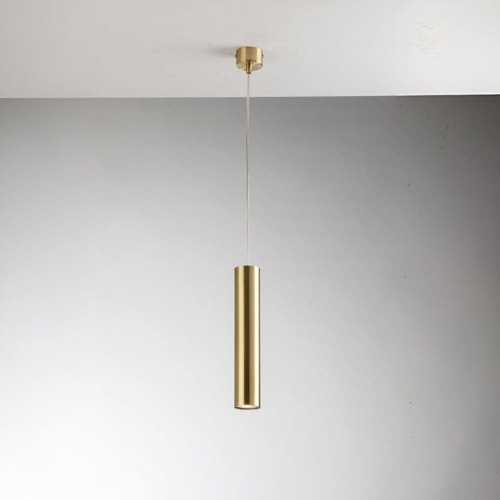 Suspension tube en métal doré