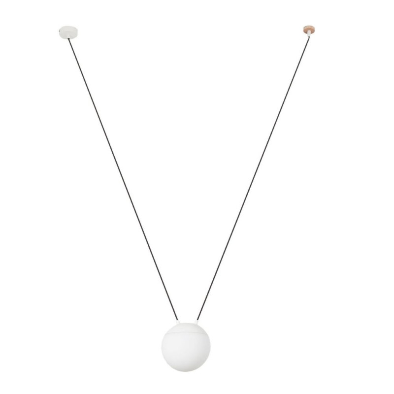 suspension boule blanche design