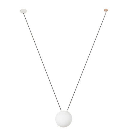 suspension boule blanche design