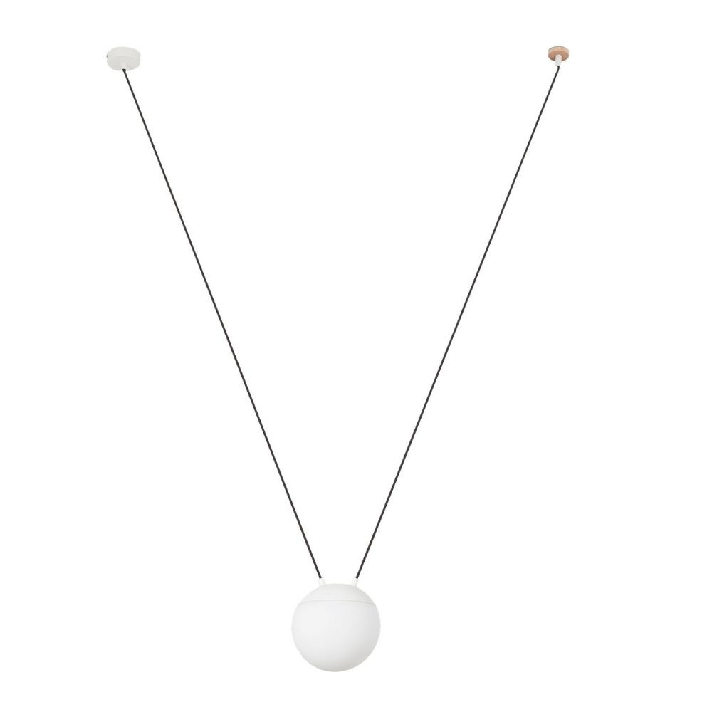 suspension boule blanche design