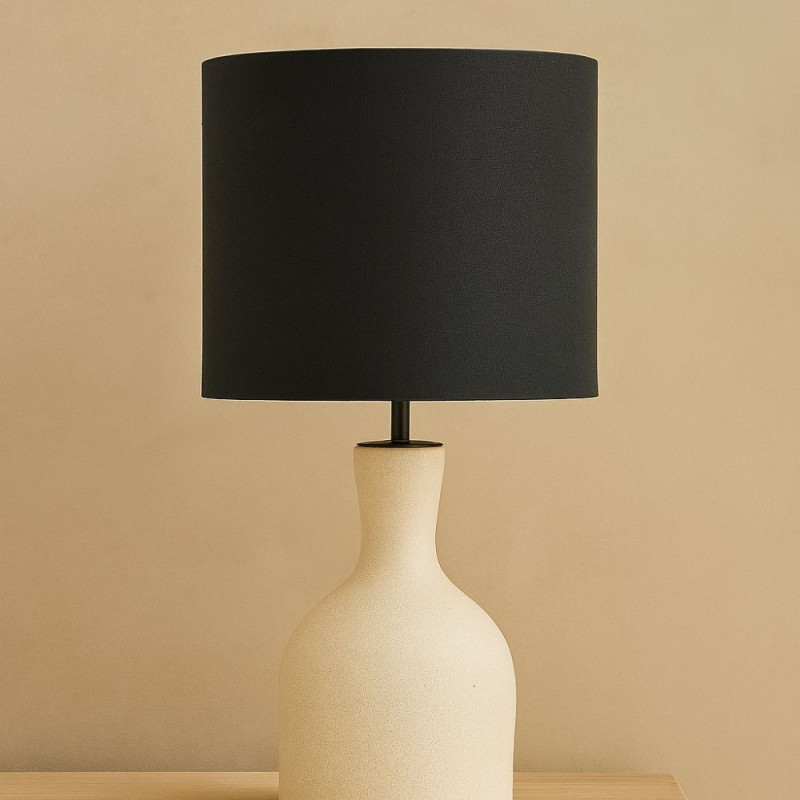 abat jour gris 25cm coton