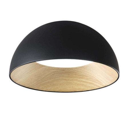 plafonnier noir et bois