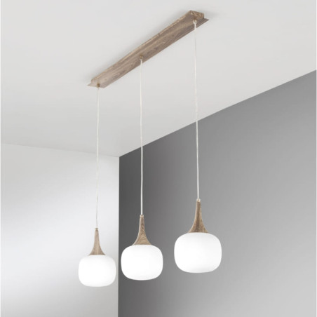 Suspension rectangle 3 boules
