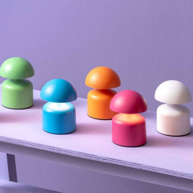 lampe à poser champignon blanc