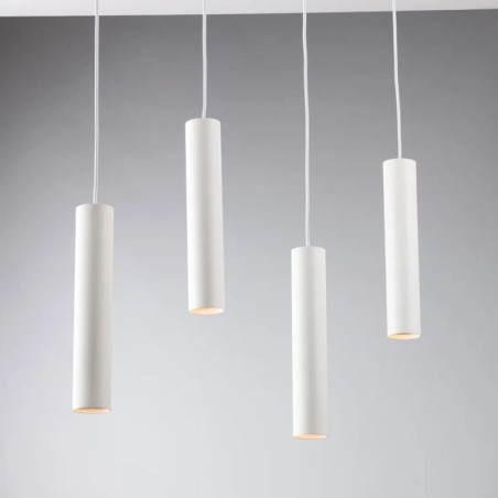 Suspension blanche tubes en métal