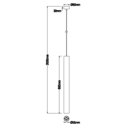 Dimensions suspension tube en métal or