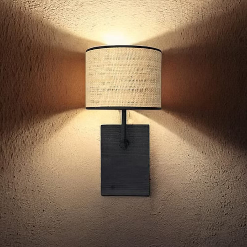 applique murale bois noir