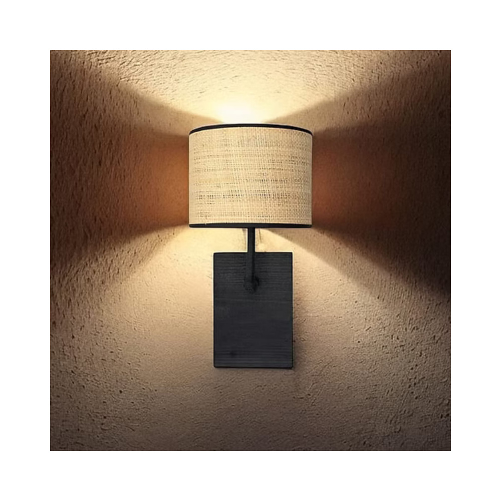 applique murale bois noir