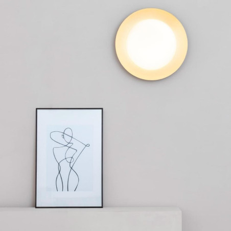 Plafonnier rond noir et or