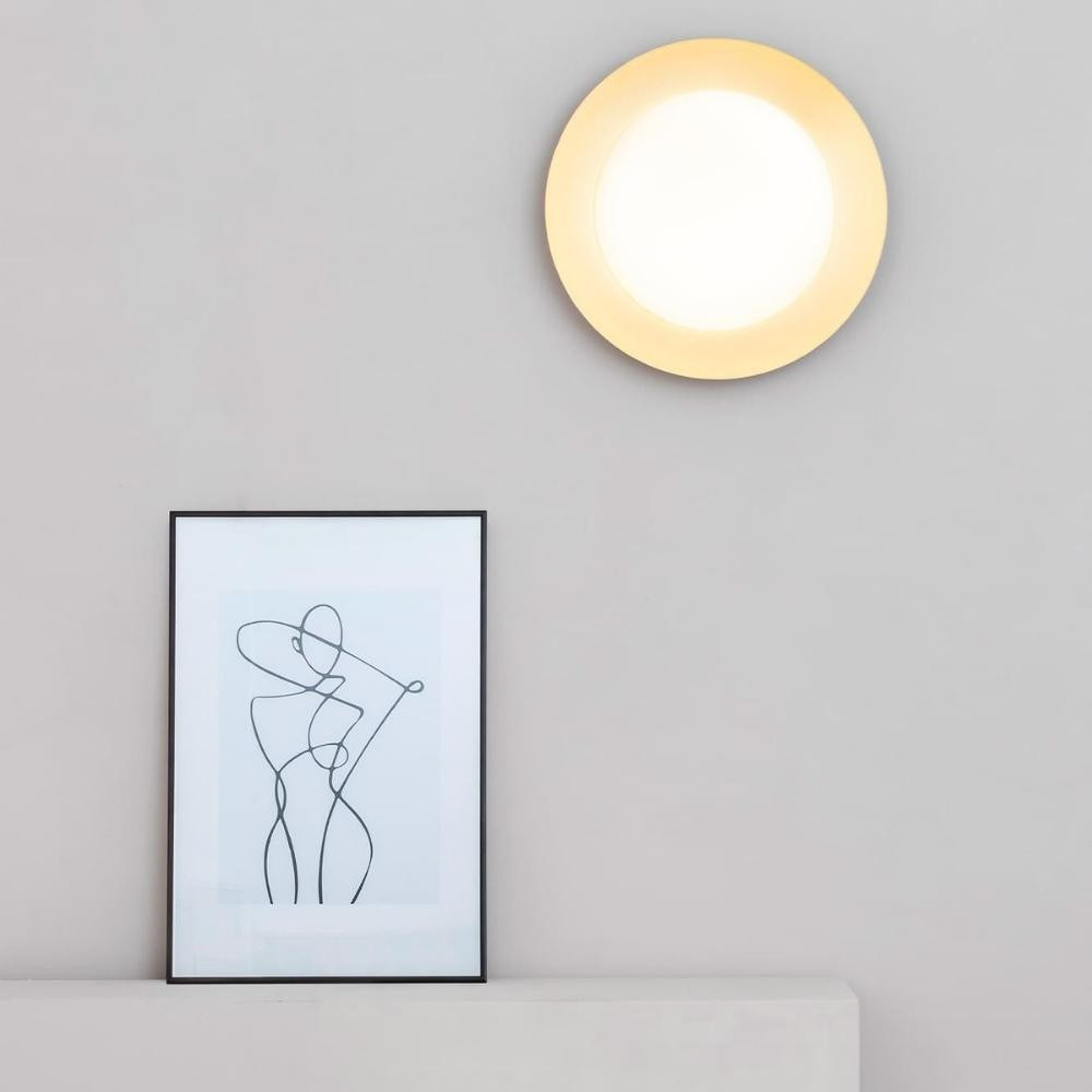 Plafonnier rond noir et or