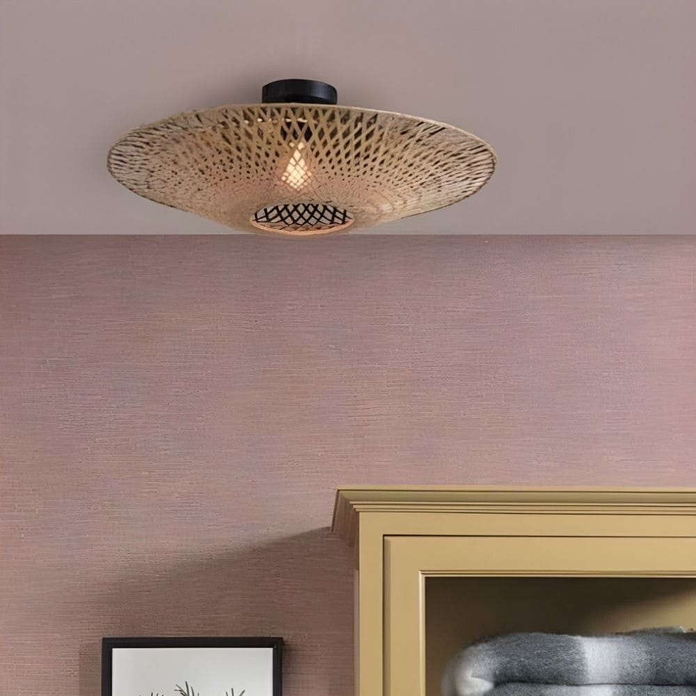 Plafonnier bambou diamètre 80cm