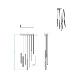 Dimensions suspension tubes noir