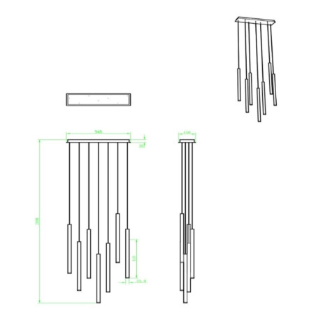 Suspension tubes métal blanc dimensions