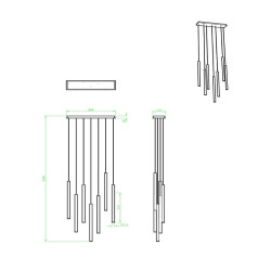 Suspension métal dimensions