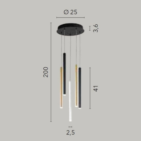Suspension métal dimensions