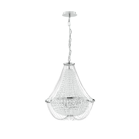 Lustre argenté en cristal