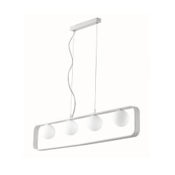suspension rectangulaire blanche