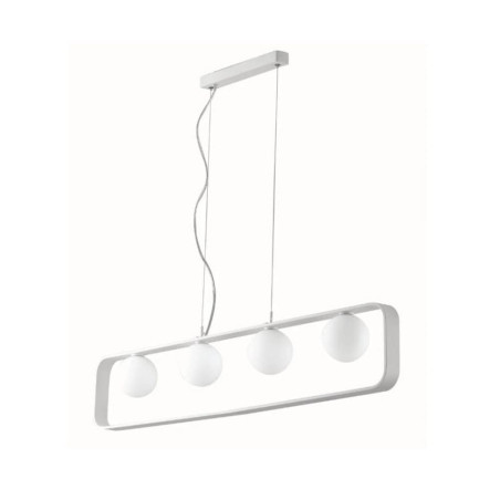 suspension rectangulaire blanche