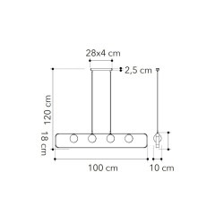 Dimensions suspension métal