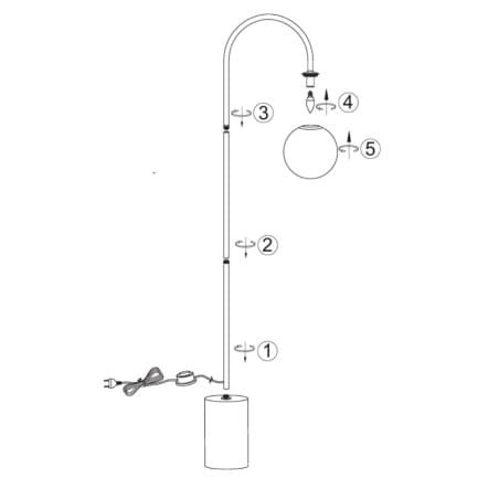 Dimensions lampadaire globe marbre