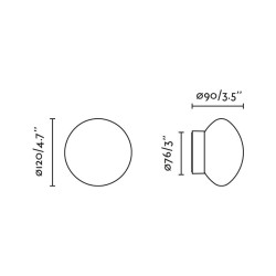 Applique murale boule dimensions
