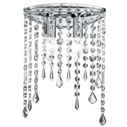 Applique murale argent cristal