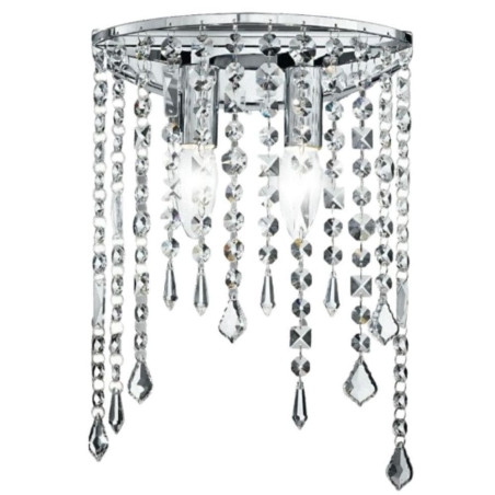 Applique murale argent cristal