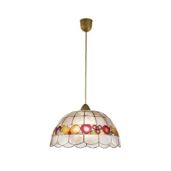 Lustre rond verre nacre