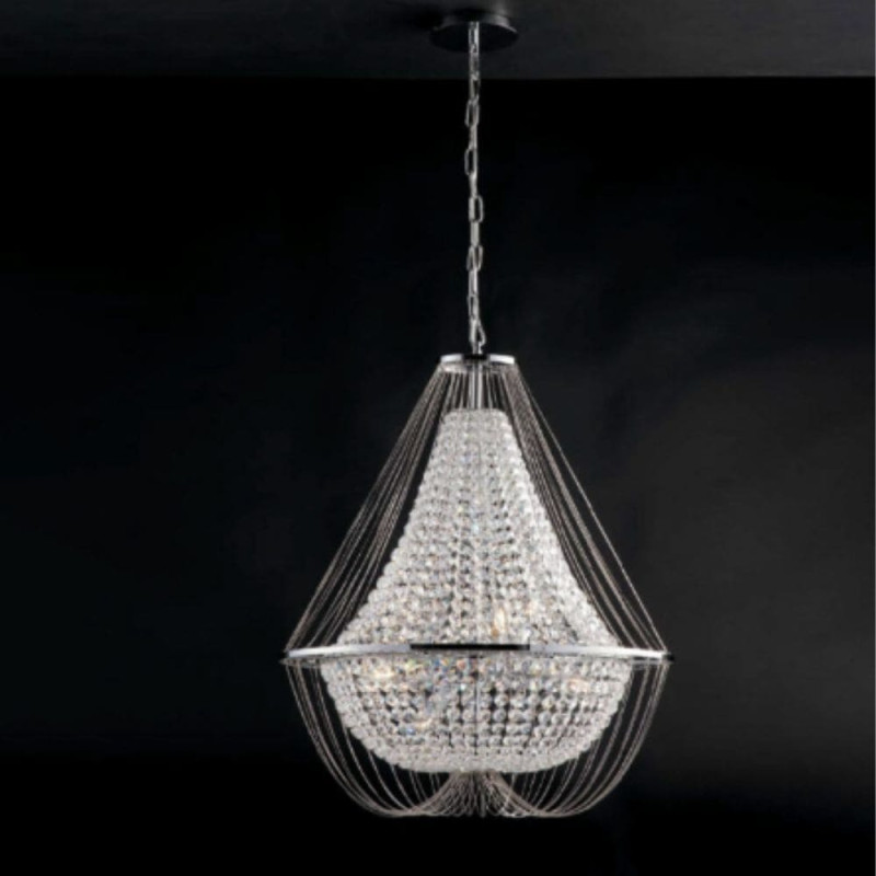 Grande suspension lustre cristal