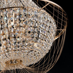 lustre cristal doré